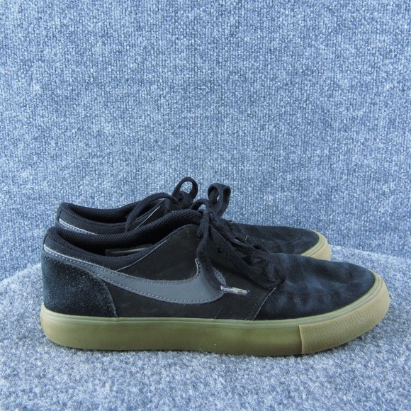 Nike Boys Sneaker‎ Shoes Athletic Black Leather Lace Up Size Y 5 Medium - Picture 4 of 9